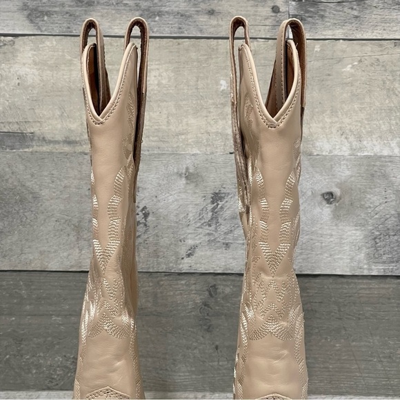 Jeffrey Campbell DAGGET Mid-Calf Western Heeled Boots in Natural Color - Sz - 6 - Picture 8 of 16